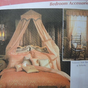 Simplicity sewing pattern 5315 Bedroom Decor canopy comforter pillows dust ruffle curtains UNCUT