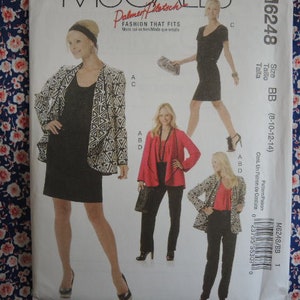 2000s sewing pattern McCalls unlined jacket top dress and pants UNCUT size 8-10-12-14