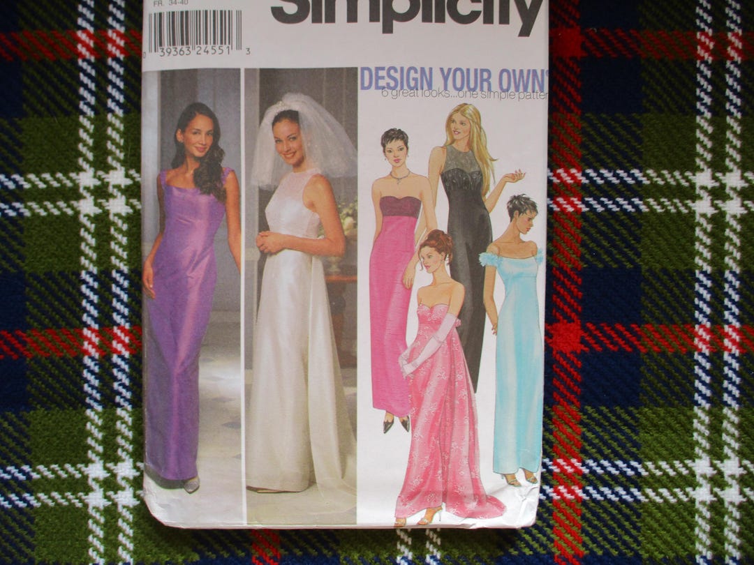 2000s Simplicity Sewing Pattern 9504 Misses Evening Dress Wedding ...