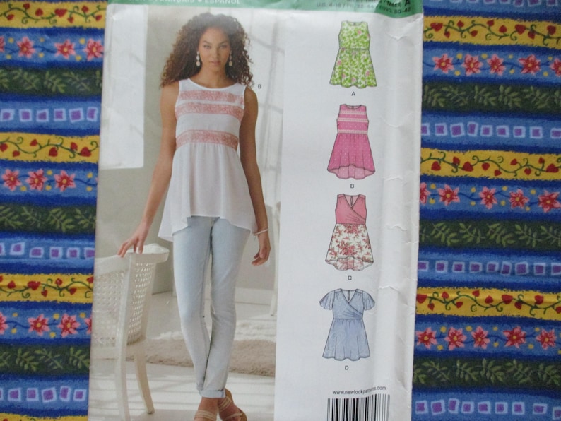 2010s New Look Sewing Pattern 0548 Misses Top or Tunic 4-16 UNCUT - Etsy