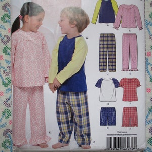 2000s New Look Sewing Pattern 6932 Infant Toddler and Kids Pajamas Pjs ...