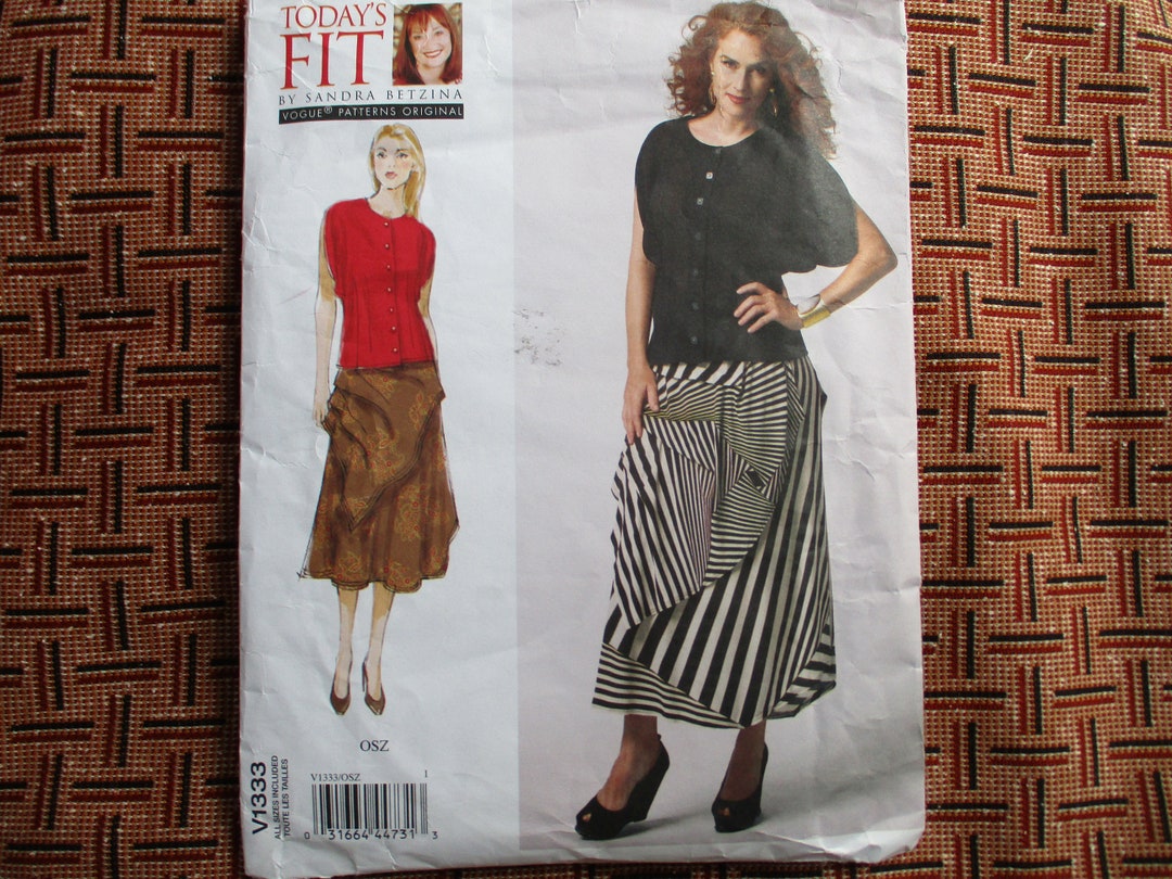2010s Vogue Sewing Pattern Original 1333 Sandra Betzina Blouse and ...
