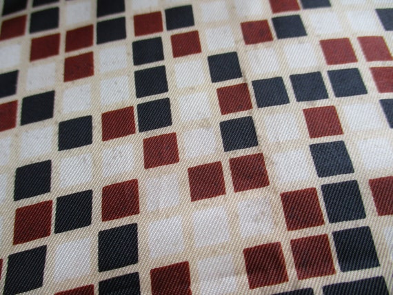 Vintage 1970s Paoli fringed acetate scarf geometr… - image 7