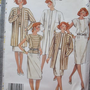 vintage 1980s McCalls sewing pattern 2336 misses coat jacket top and skirt UNCUT size 14