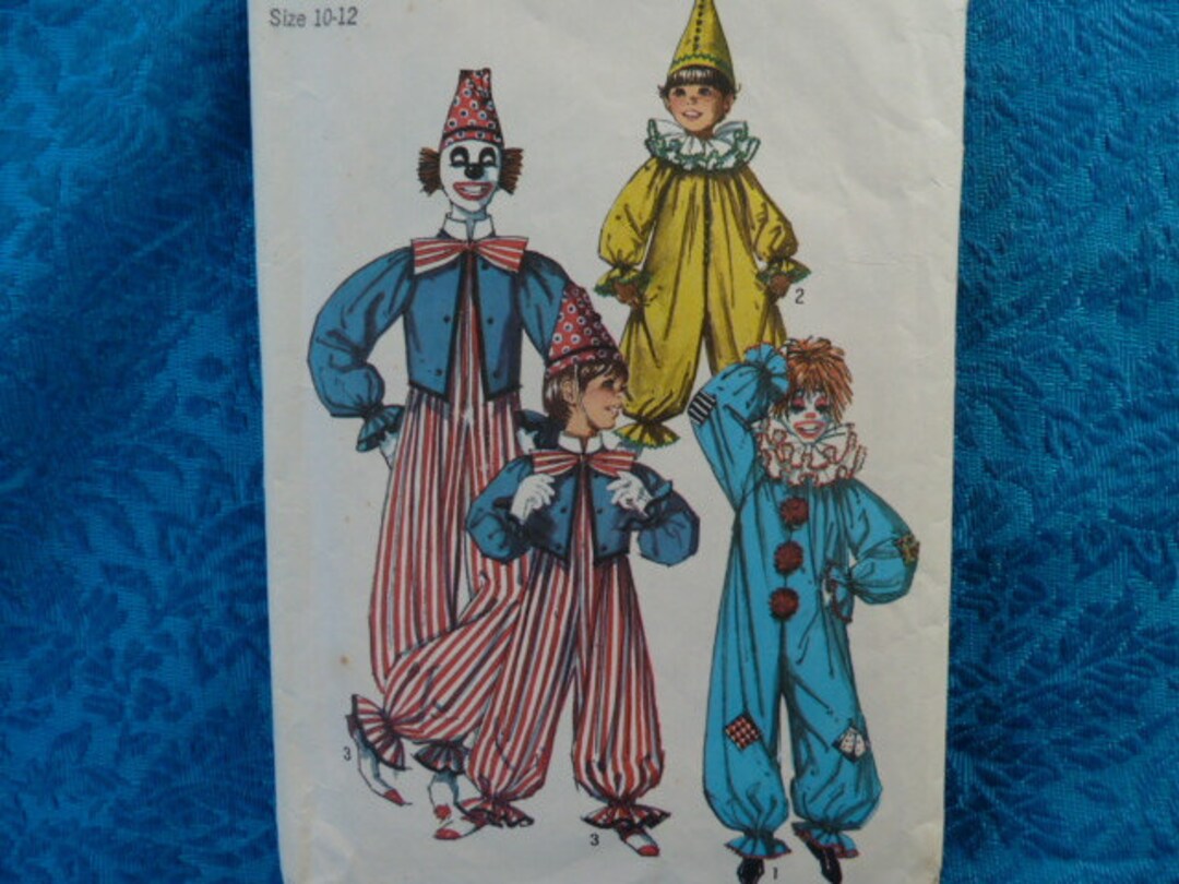 Vintage 1970s Simplicity Sewing Pattern 7162 Clown Costume - Etsy