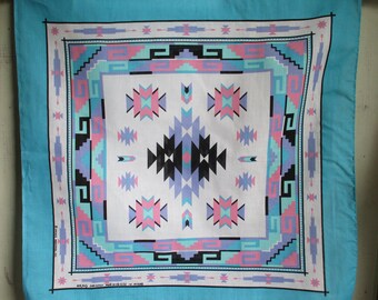 Vintage 1980s Springs Industries Bandana Southwest Native Inspired