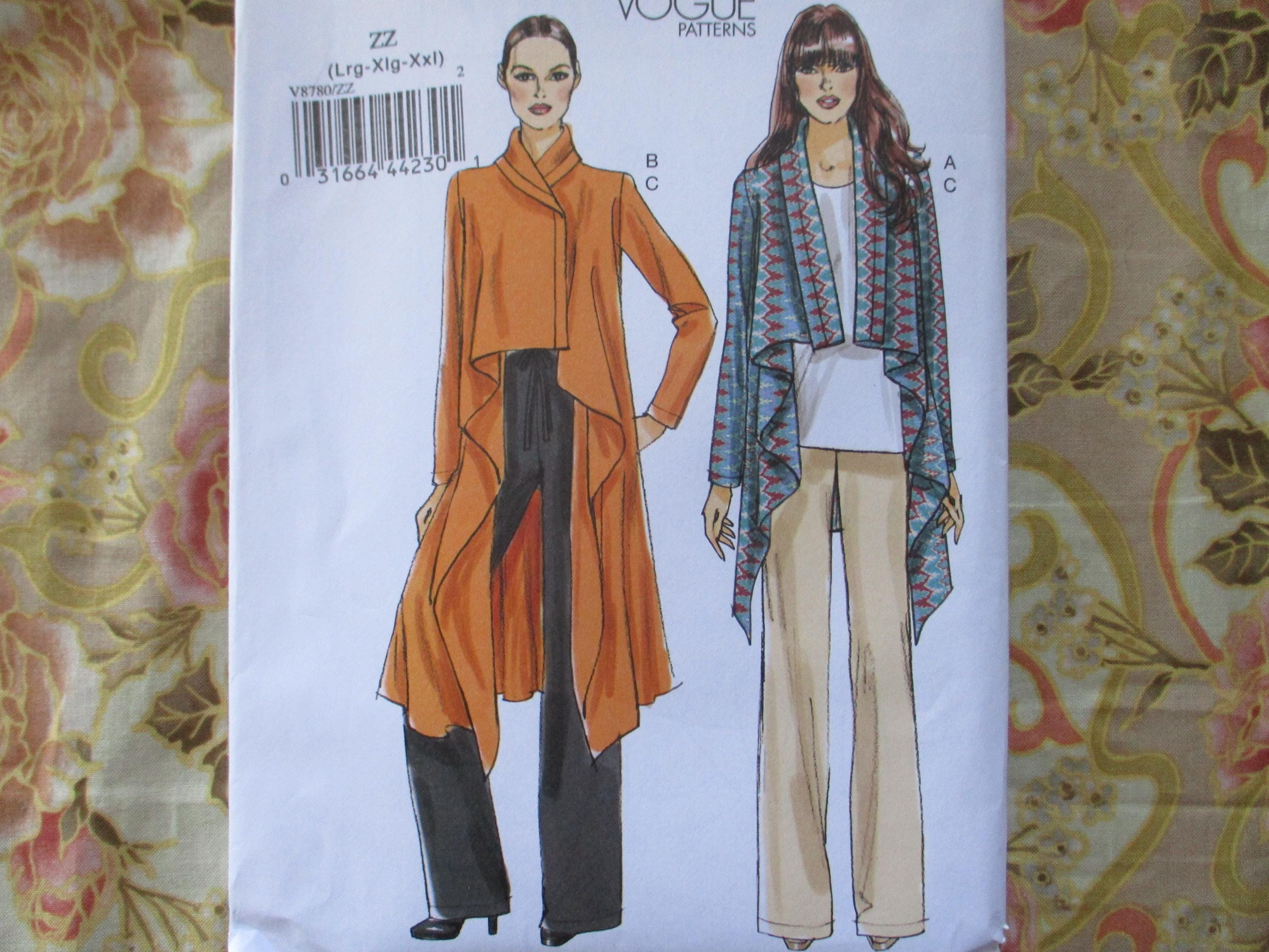 2010s Vogue sewing pattern 8780 jacket and pants  sizes L-XL-XXL UNCUT