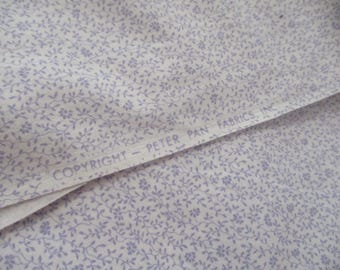 Vintage 1990s cotton fabric purple floral calico Peter Pan Fabrics INC 45 inches wide  BTY
