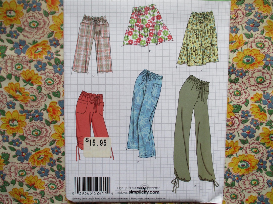 2010s Simplicity Sewing Pattern 2414 Misses Pants in Two Lengths or ...