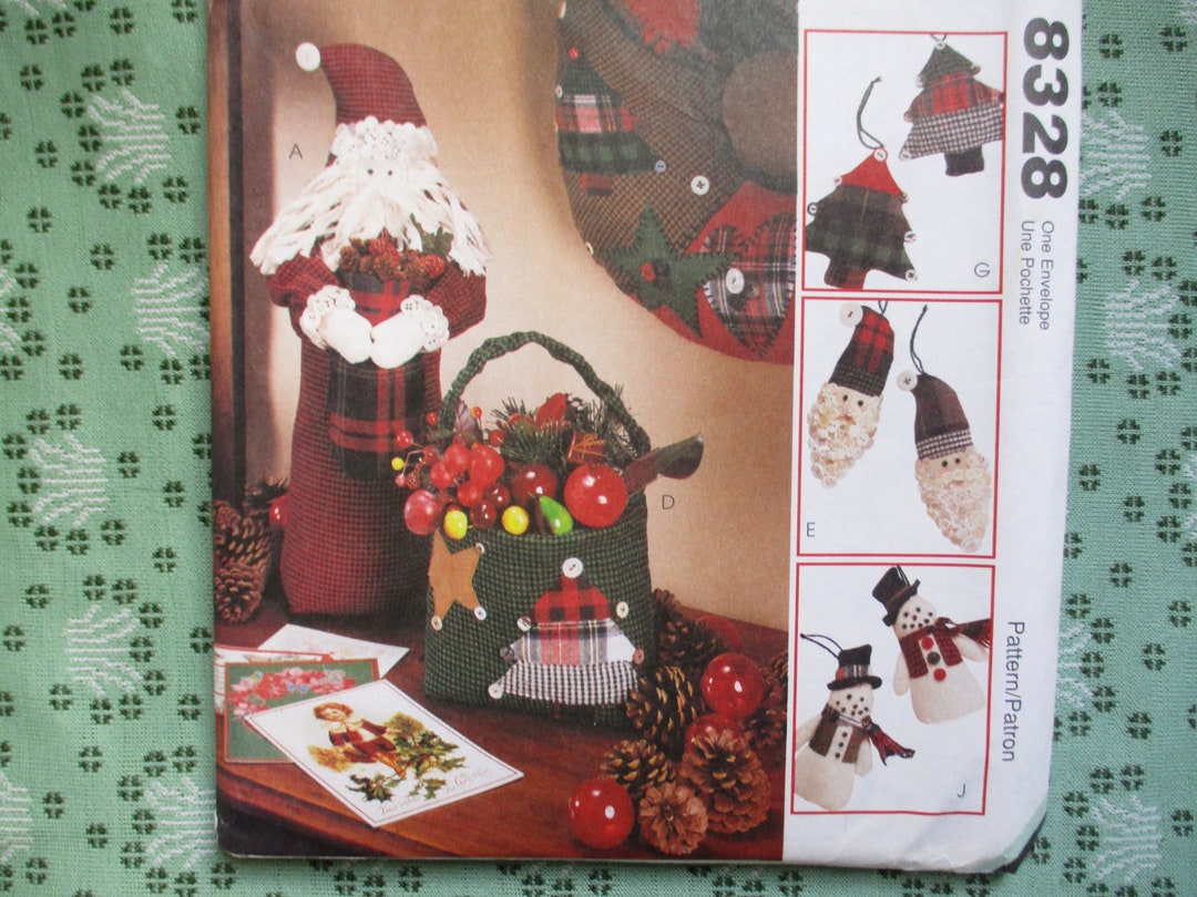 Vintage 1990s Mccalls Sewing Pattern 8328 Christmas Holiday Center ...