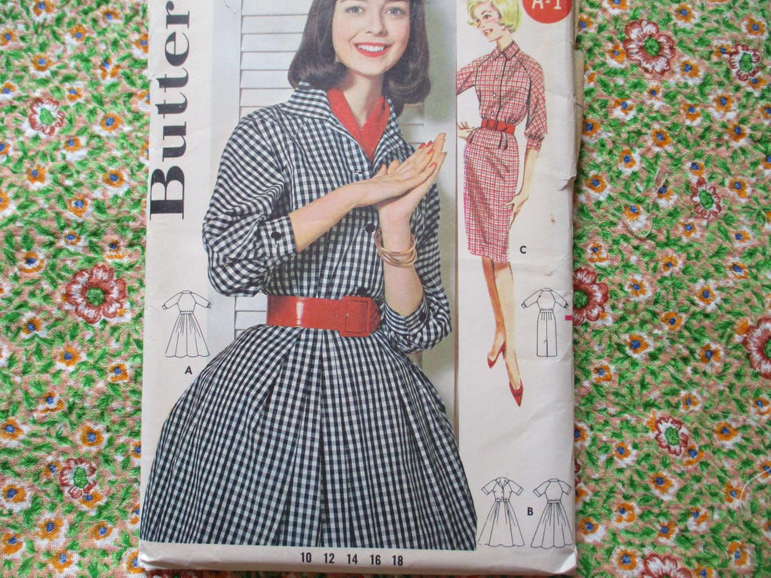 Pattern 9941 Vintage 1960s Butterick Sewing Pattern 9941 Misses Raglan Sleeved Dress ...