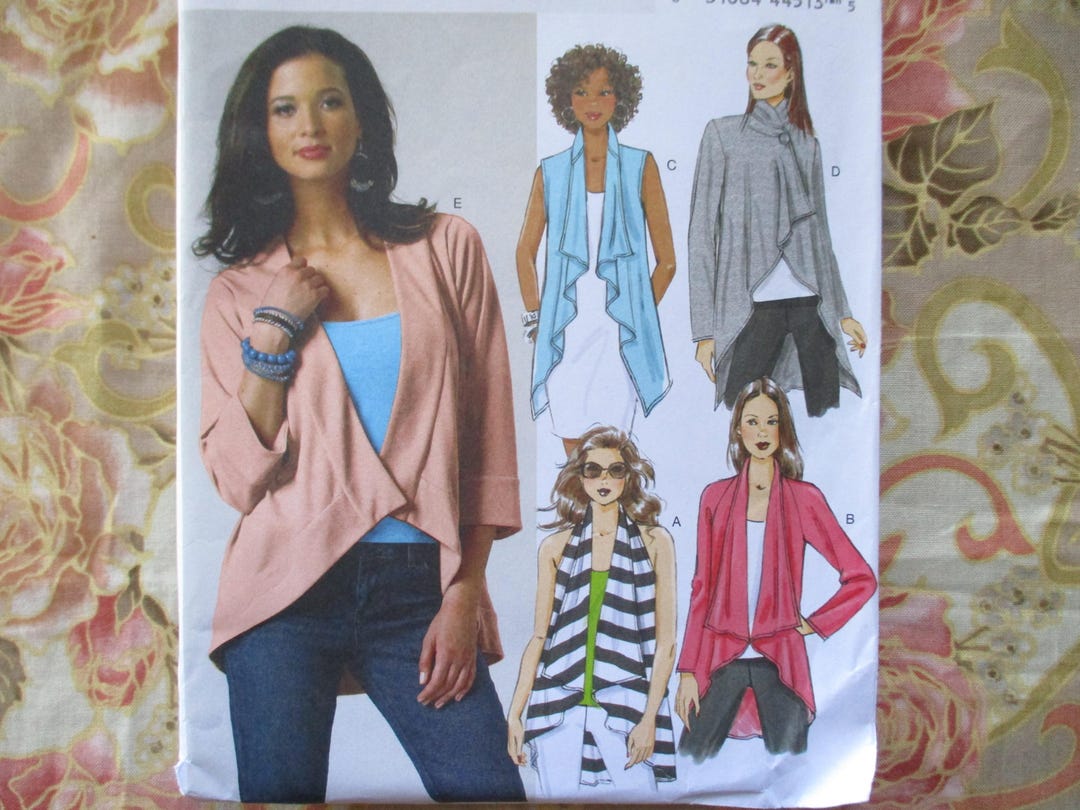 2010s Sewing Pattern Butterick 5789 Misses Vest and Jacket UNCUT Size ...