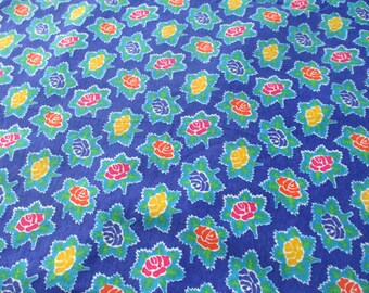 vintage 1980s or 1990s T shirt fabric floral flowers 58" wide