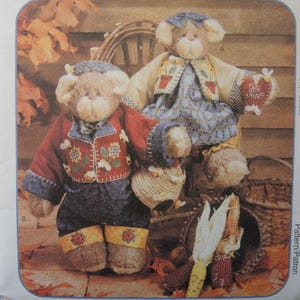 vintage 1990s McCall&#39;s sewing pattern 8507 Honey Bee Mine Bears one size UNCUT