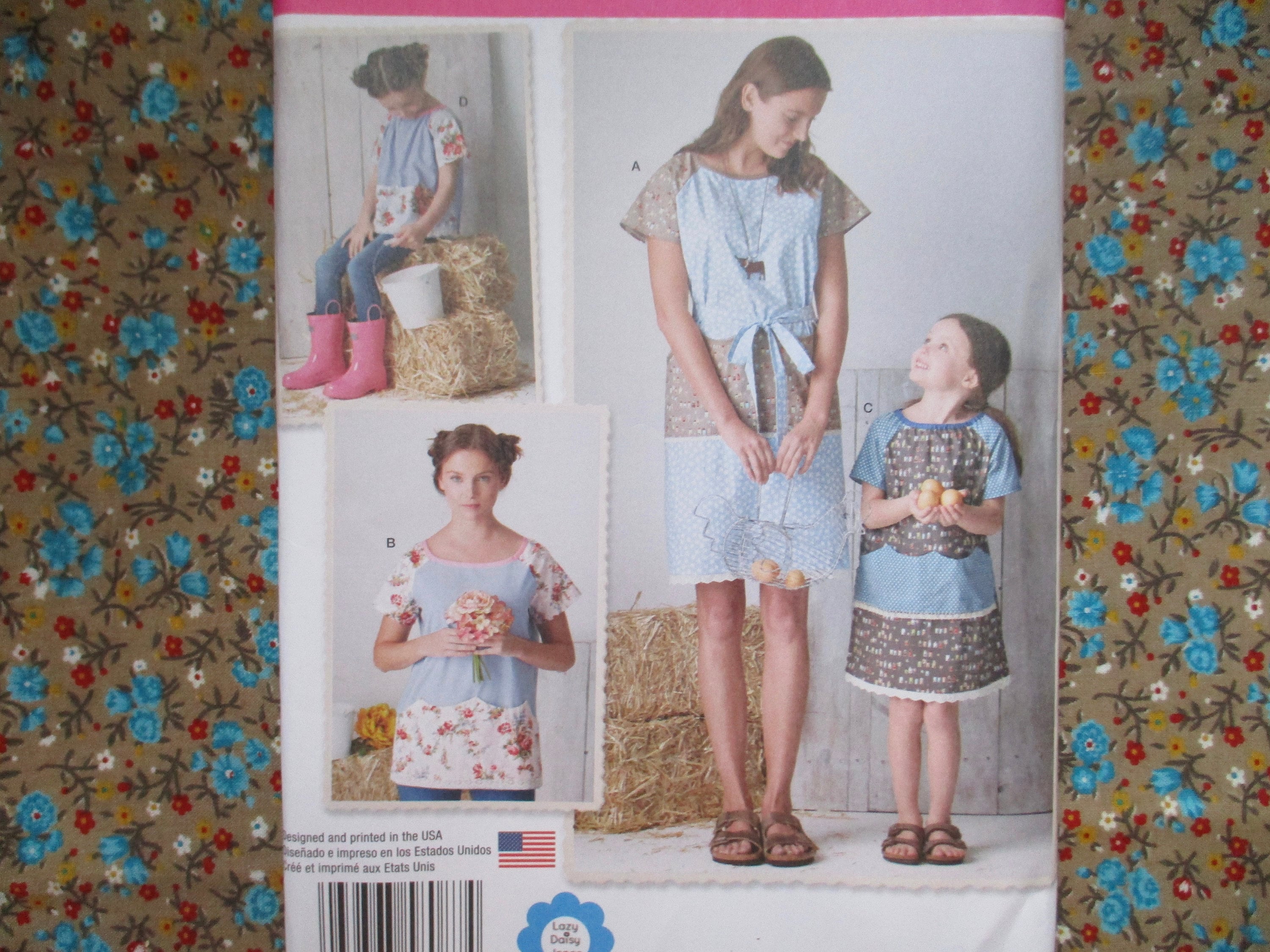 2010s Sewing Pattern Simplicity 8087 Child and Misses Pullover Dress ...