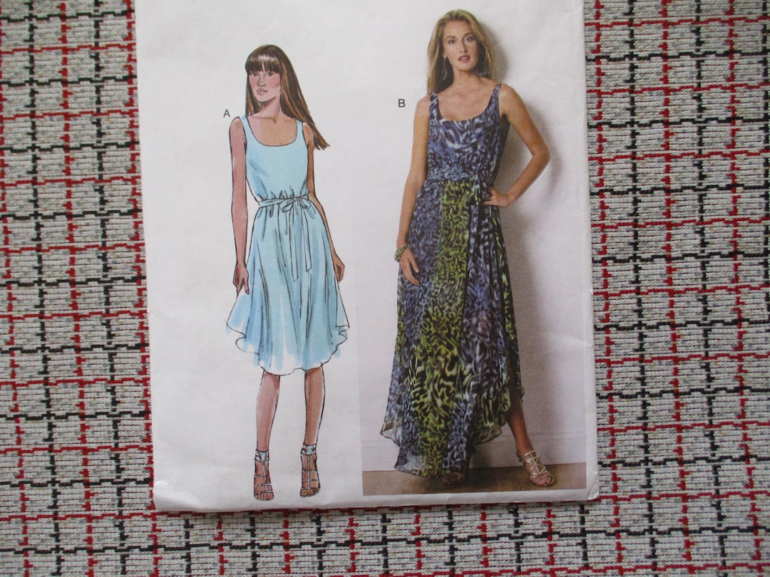 2010s Sewing Pattern Butterick 6021 Misses Dress and Belt in Two ...