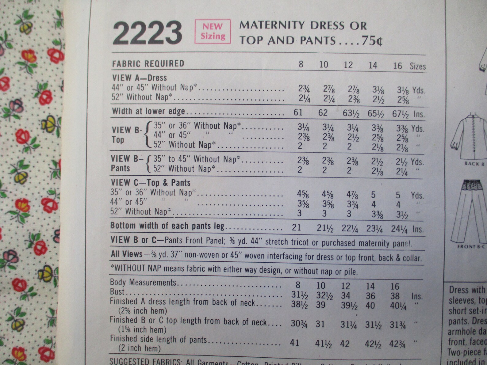 Vintage 1960s Mccalls Sewing Pattern 2223 Misses Maternity Dress or Top ...