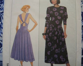 Vintage 1980s Simplicity sewing pattern 9193 misses dress for stretch knits only size 10-12-14