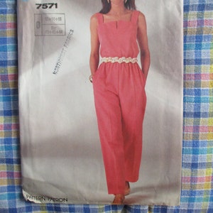 vintage 1970s Simplicity sewing pattern 7571 misses jumpsuit size 12-14-16 UNCUT