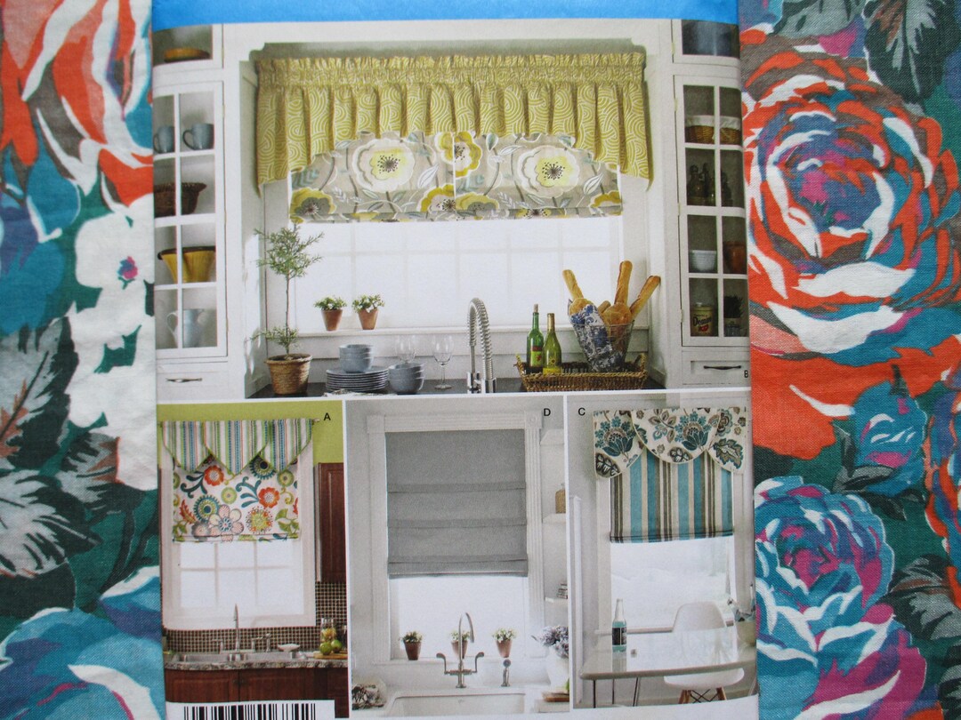 2010s Sewing Pattern Simplicity 1684 Window Treatments Valances Roman ...