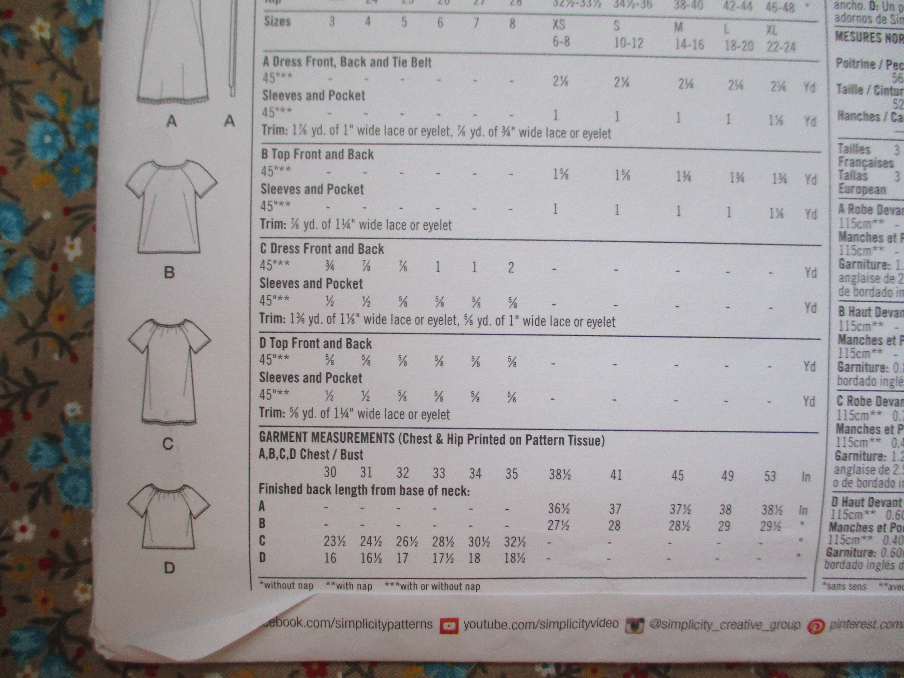 2010s Sewing Pattern Simplicity 8087 Child and Misses Pullover Dress ...