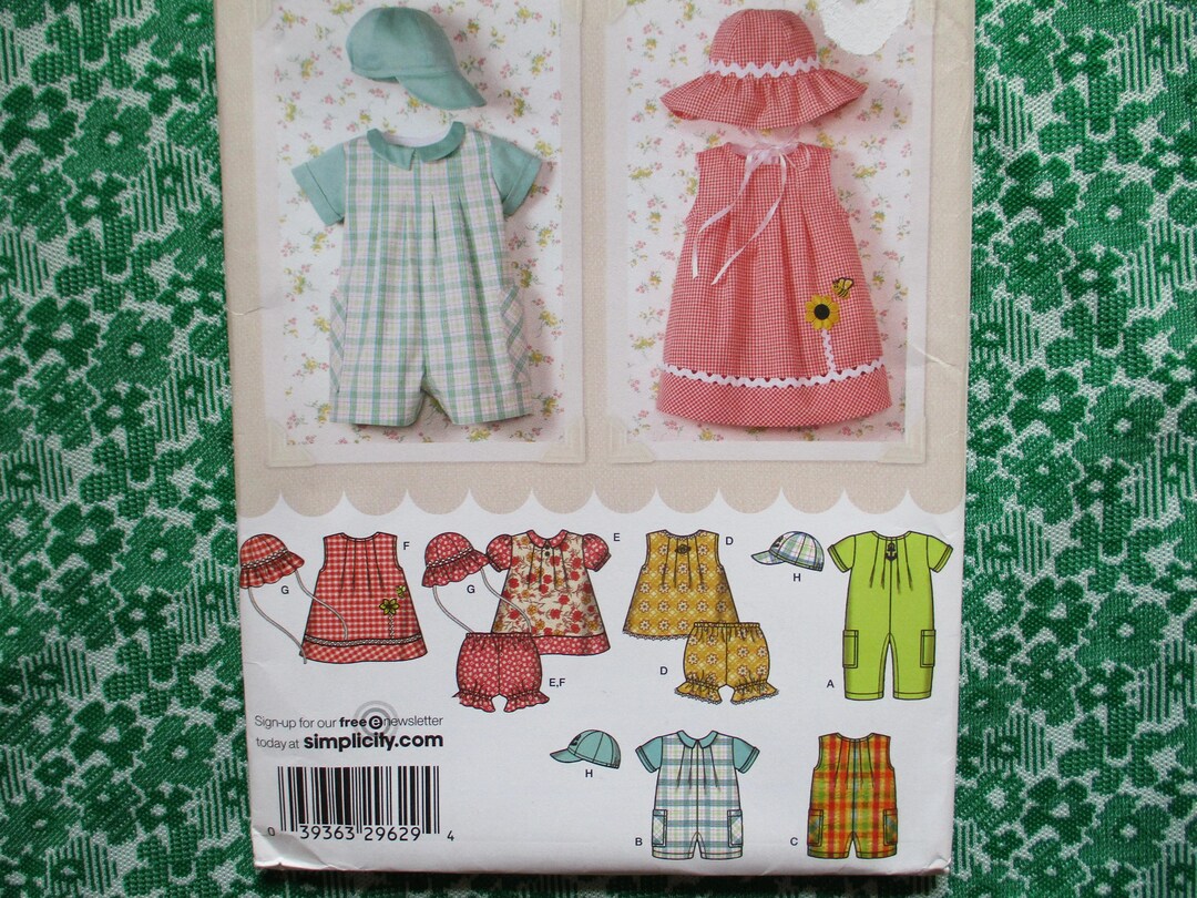 Simplicity 4243 2000s Sewing Pattern Simplicity 4243 Baby and Toddlers Romper in Two ...