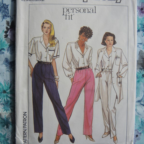 vintage 1980s Simplicity sewing pattern 9399 misses proportioned pants UNCUT size 16