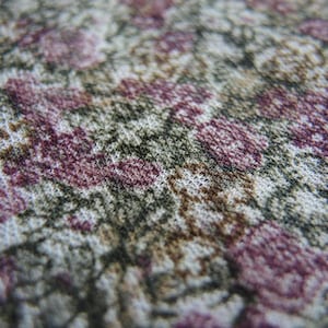 Vintage polyester sheer spongy stretch knit fabric small print floral 60 inches wide
