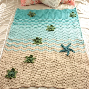 Crochet Sea Turtle Blanket Etsy