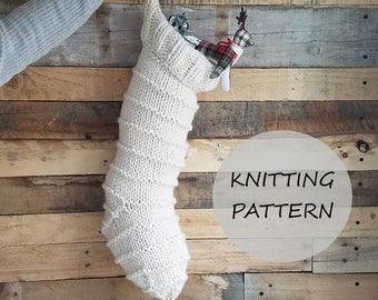 INSTANT DOWNLOAD KNiTTiNG PaTTERN ~ Chunky Knit Stocking Pattern