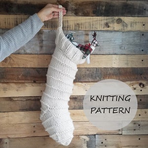 INSTANT DOWNLOAD KNiTTiNG PaTTERN ~ Chunky Knit Stocking Pattern