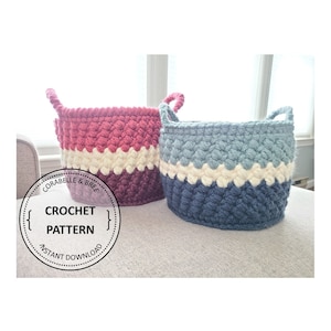 INSTANT DOWNLOAD CRoCHET PaTTERN ~ Chunky Crochet Basket Pattern | Basket Pattern | Crochet Pattern | Basket DIY | Storage Basket