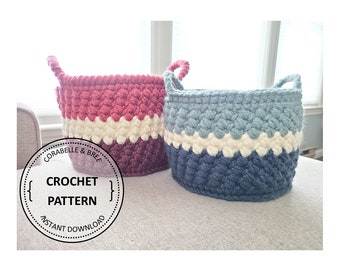 INSTANT DOWNLOAD CRoCHET PaTTERN ~ Chunky Crochet Basket Pattern | Basket Pattern | Crochet Pattern | Basket DIY | Storage Basket