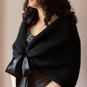 Wedding Wrap, Bridesmaid Shawl, Stole, Knit Shrug image 2