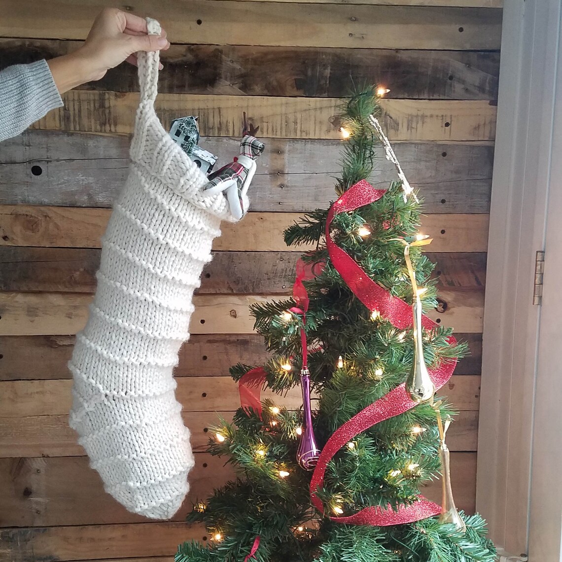 INSTANT DOWNLOAD Knitting Pattern ~ Chunky Knit Stocking Pattern - Etsy