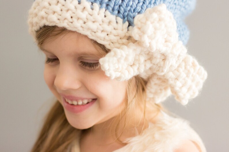 Slouchy Hat with Bow Children & Adult sizes image 3