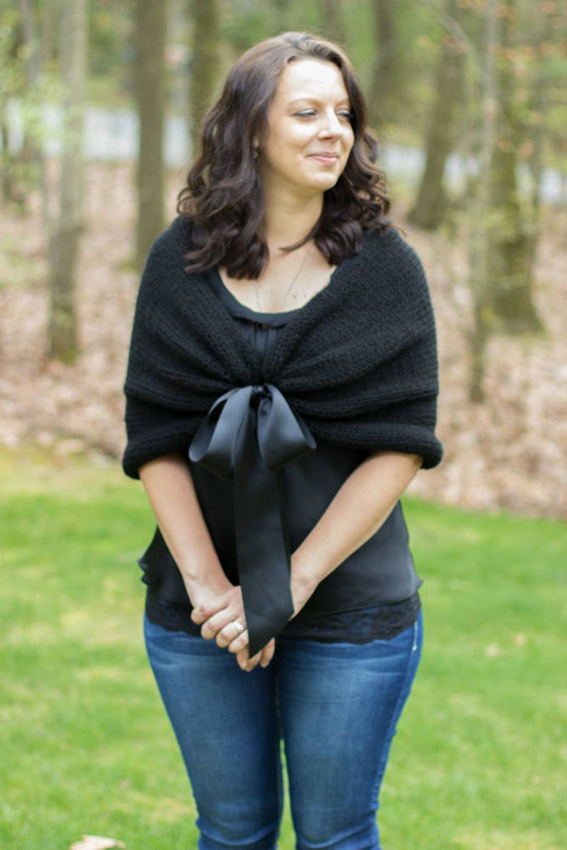 Wedding Wrap, Bridesmaid Shawl, Stole, Knit Shrug image 4