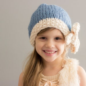 Slouchy Hat with Bow Children & Adult sizes image 2