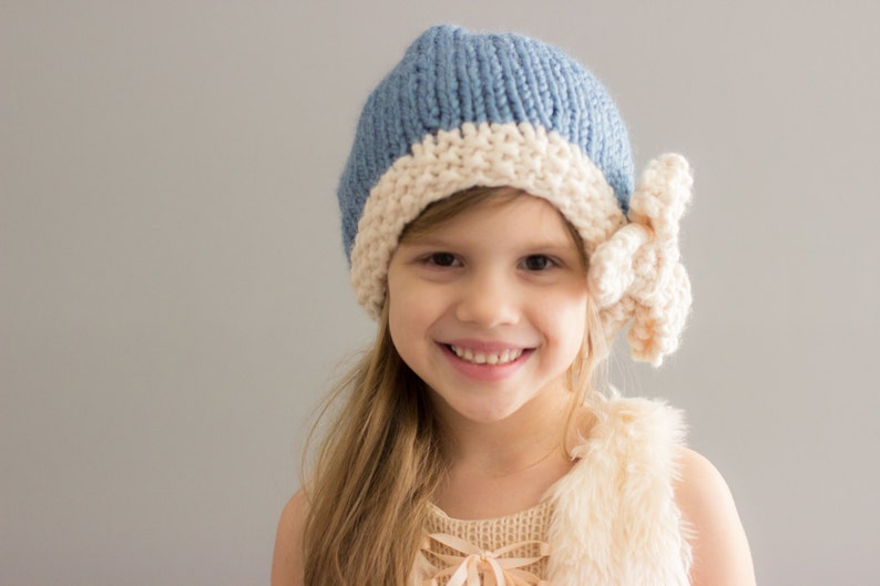 Slouchy Hat with Bow Children & Adult sizes image 2