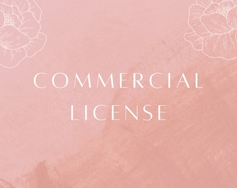 Licence commerciale pour la conception graphique et numérique | Pour un seul produit | Licence d'illustration numérique | Licence étendue