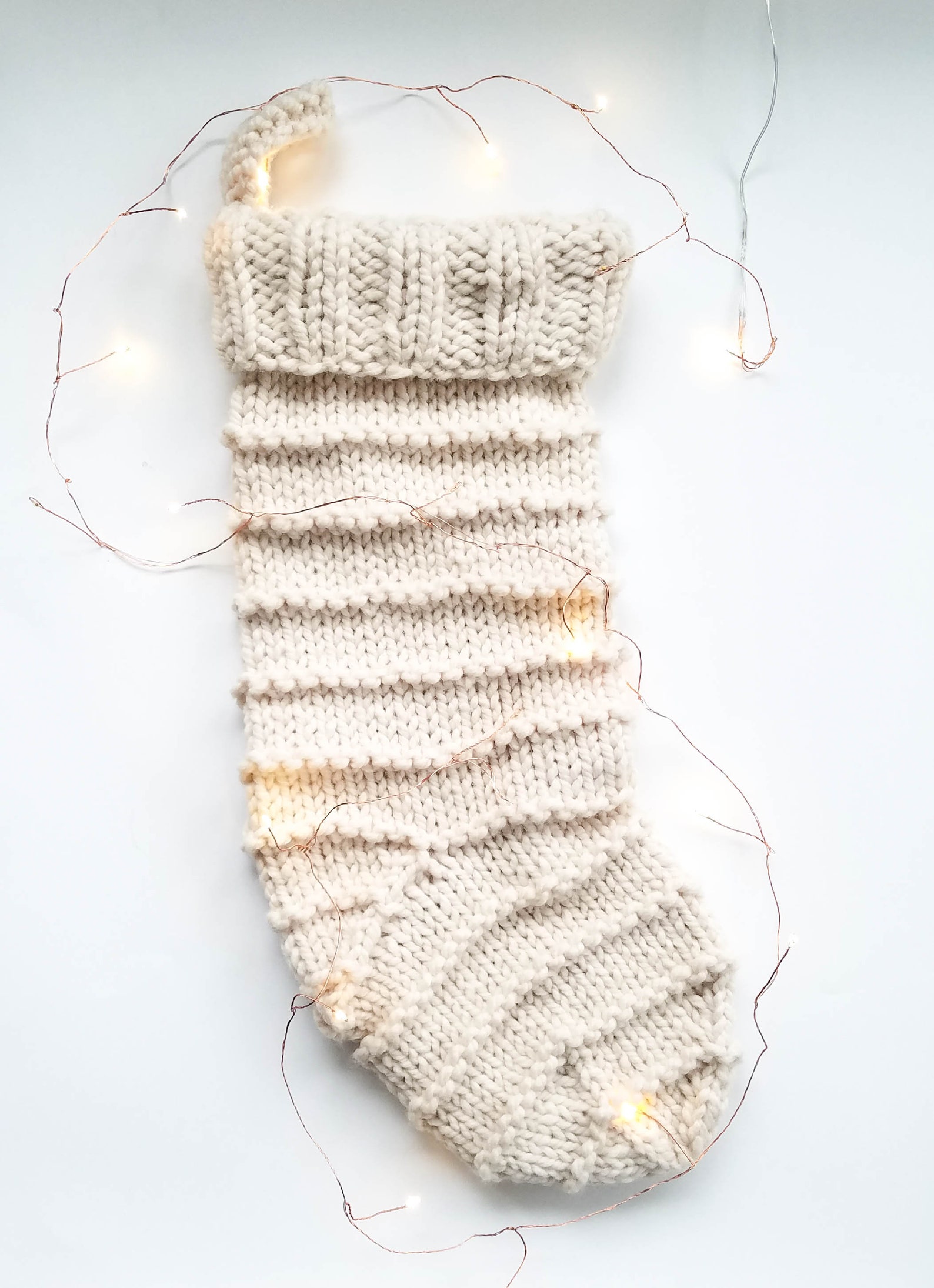INSTANT DOWNLOAD Knitting Pattern ~ Chunky Knit Stocking Pattern - Etsy
