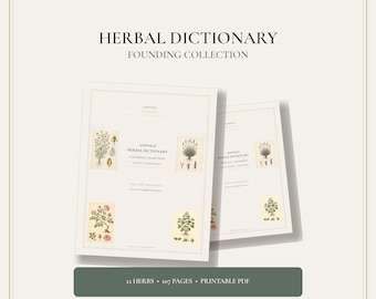 Printable Herbal Dictionary, 12-Herb Botanical Reference PDF