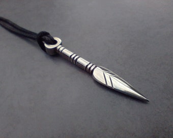 Sterling Silver Anglo Saxon Spear Pendant, Gungnir.