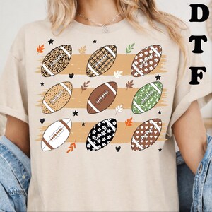 Boho Football Fall Dtf Transfers, Fall Pumpkin Ready To Press