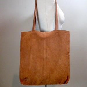 Weltmarkt Doppelriemen Carryall Vintage Übergroße Wildleder Umhängetasche Tan Gebrannte Siena Leder City Tote Große Geldbörse Laptop Pendlertasche
