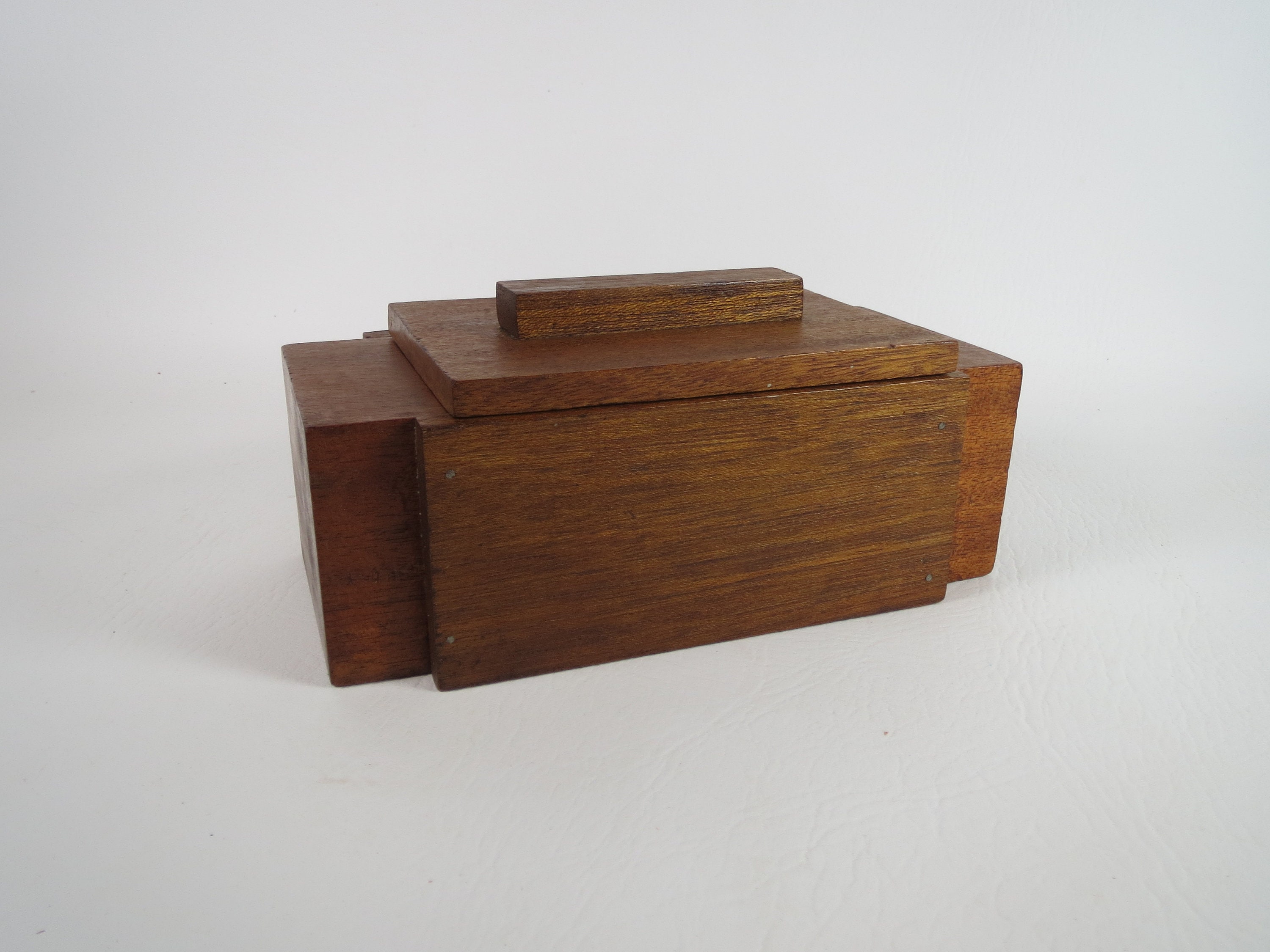 Handgearbeitete Teakholz Box mit Deckel Mid Century Home Decor | Etsy