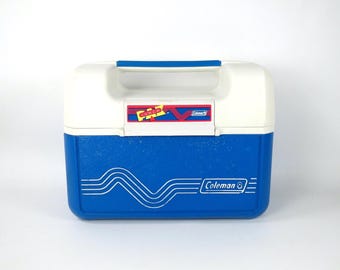 Vintage jaren 80 COLEMAN lunch PAK minikoeler, kleine draagbare compacte ijskist, model 5202