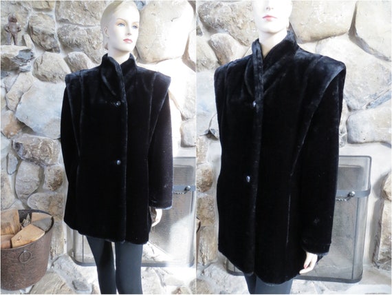 NEW Vintage Olympia Fashions Faux Mink Coat 1980s