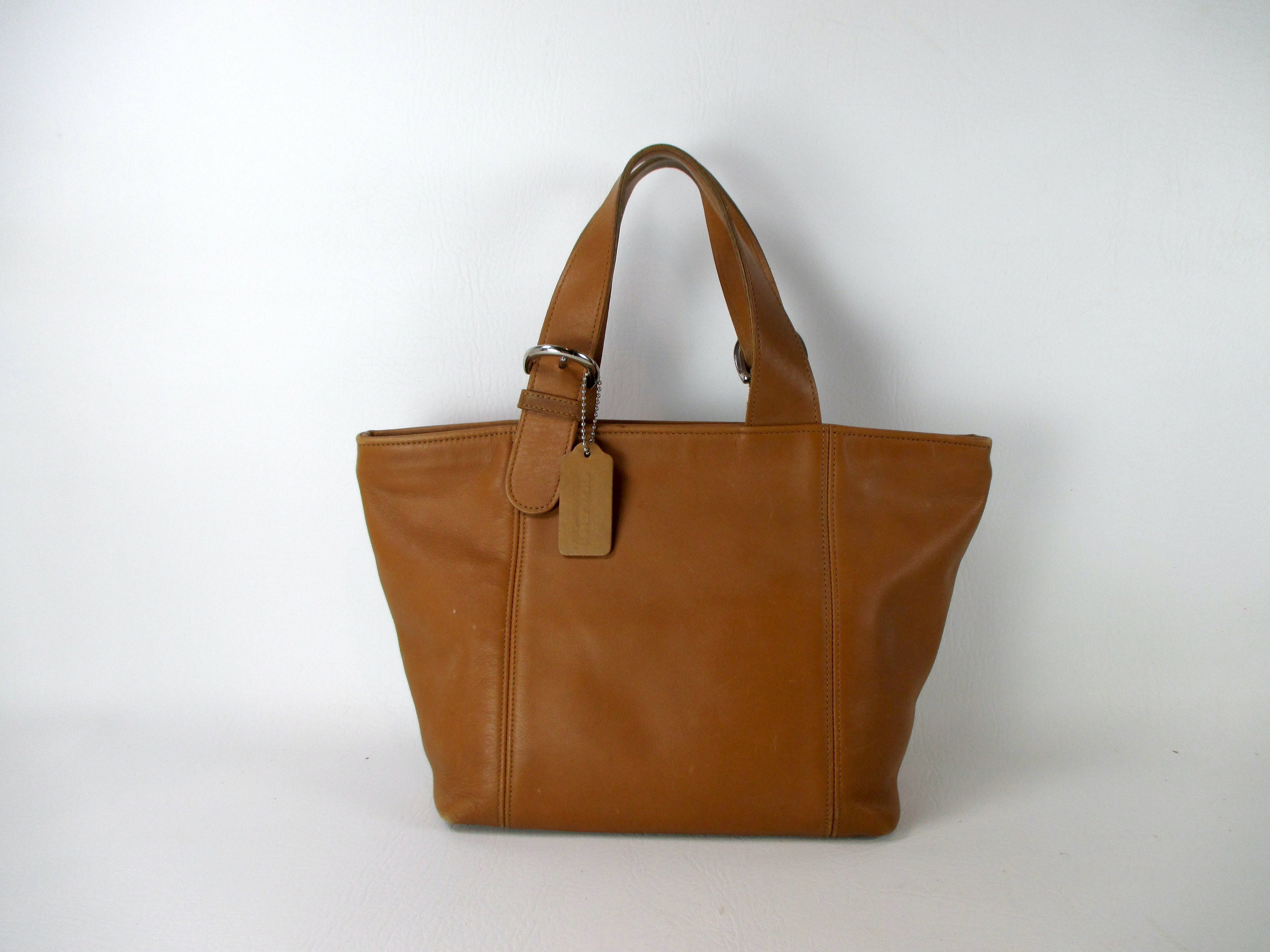 Classic Coach Waverly Tote #4133 Vintage 1990s Honey Tan Leather 