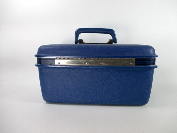 Vintage SAMSONITE Concord Train Case Blue Plastic… - image 3